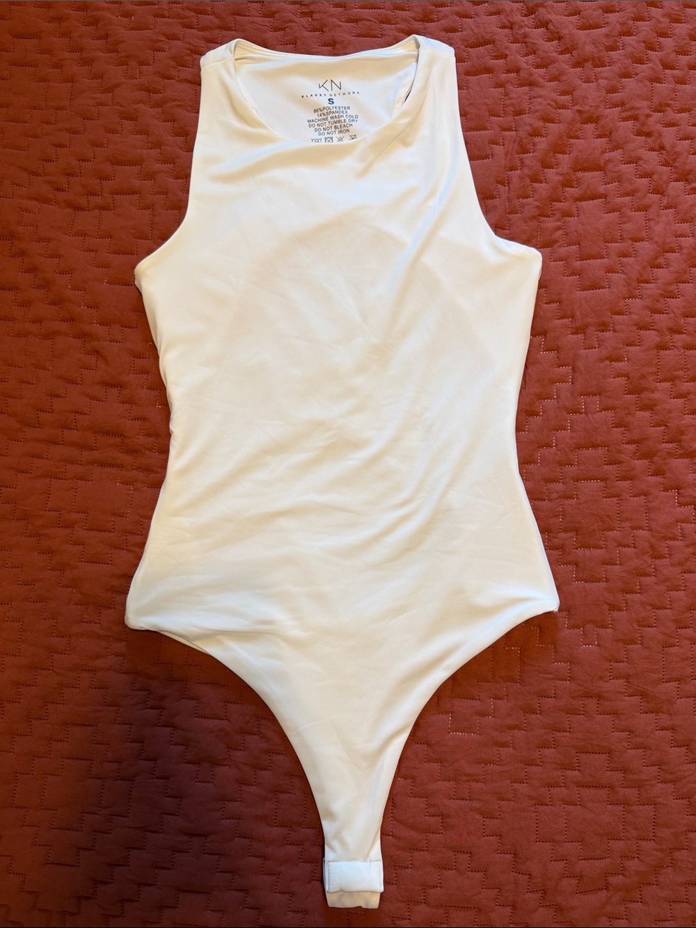 Klassy Network One-Piece Bodysuit Open Back - Size Small
